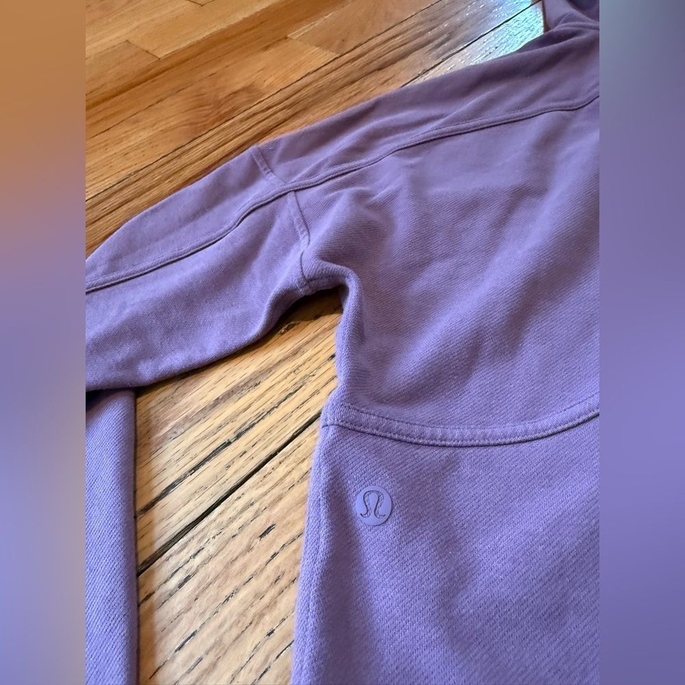 Lululemon Loungeful Cropped Hoodie Sweatshirt Women’s Size 4 Purple - Picture 7 of 13